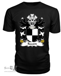ScotsTee Record (of Tenby, Pembrokeshire) Coat Of Arms Family Crest Welsh Armorial T Shirt