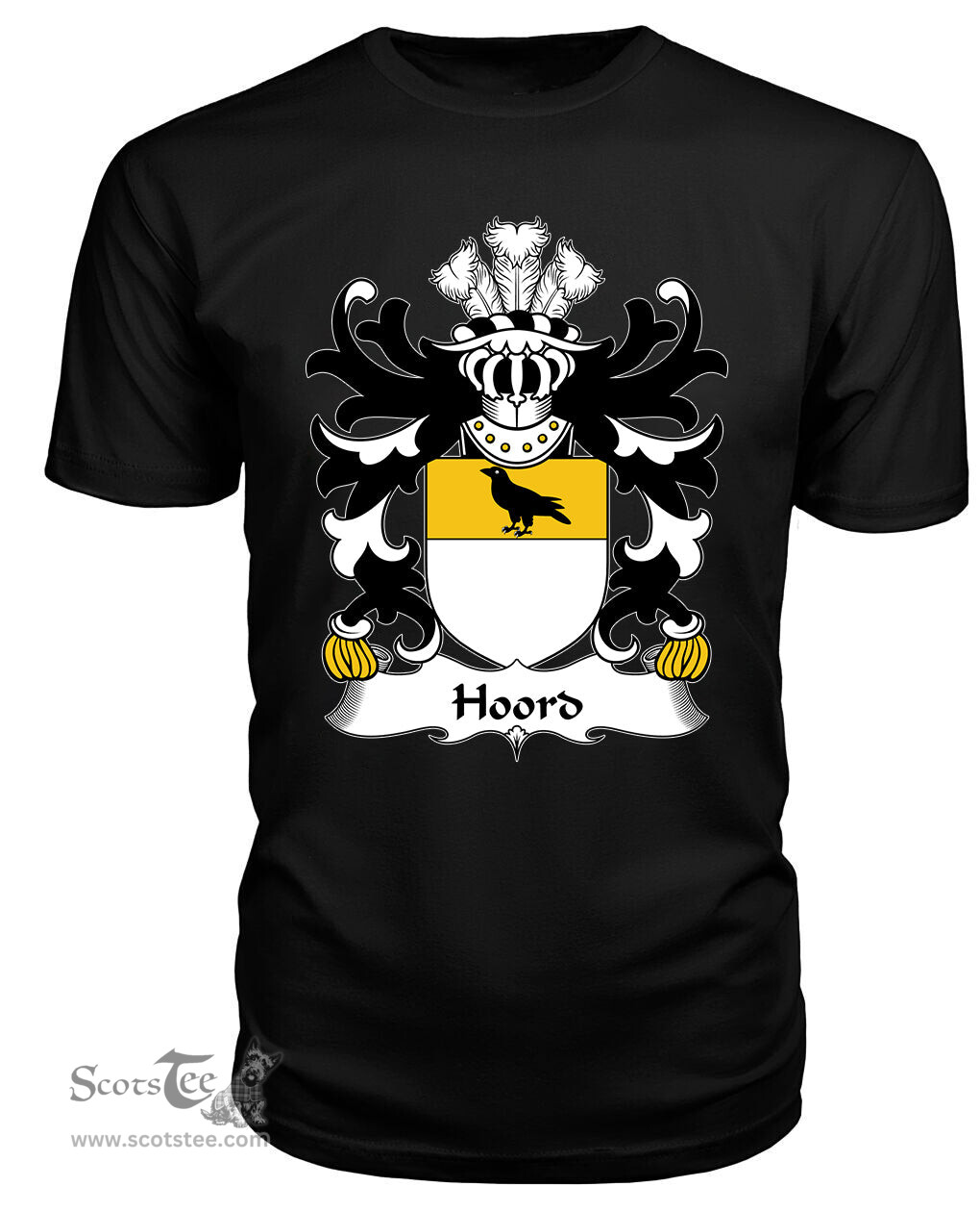 ScotsTee Hoord (Daughter m. Gruffudd Kynaston) Coat Of Arms Family Crest Welsh Armorial T Shirt