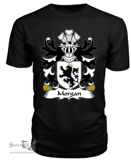 ScotsTee Morgan (Arxton, Hereford, formerly of Llanddewi) Coat Of Arms Family Crest Welsh Armorial T Shirt