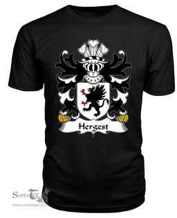 ScotsTee Hergest (Hargest, lord of Coston, Hereford) Coat Of Arms Family Crest Welsh Armorial T Shirt