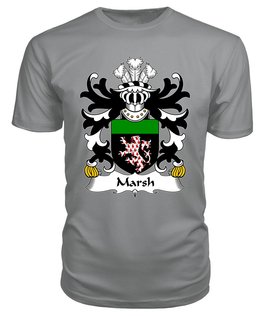 ScotsTee Marsh (of Flint) Coat Of Arms Family Crest Welsh Armorial T Shirt