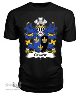 ScotsTee Gwarin (DDU, Monmouthshire) Coat Of Arms Family Crest Welsh Armorial T Shirt