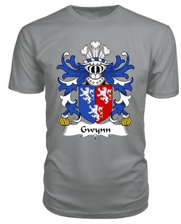 ScotsTee Gwynn (of Glamorganshire) Coat Of Arms Family Crest Welsh Armorial T Shirt