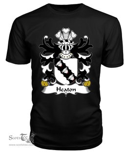 ScotsTee Heaton (of Lleweni Green, Denbighshire) Coat Of Arms Family Crest Welsh Armorial T Shirt