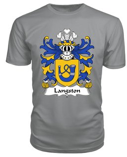 ScotsTee Langston (of Langiston, Monmouthshire) Coat Of Arms Family Crest Welsh Armorial T Shirt