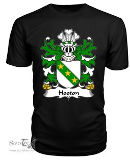 ScotsTee Hooton (lord of Hooton, Cheshire) Coat Of Arms Family Crest Welsh Armorial T Shirt