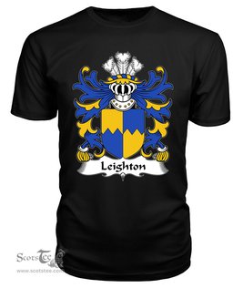 ScotsTee Leighton (of Leighton, Shropshire) Coat Of Arms Family Crest Welsh Armorial T Shirt