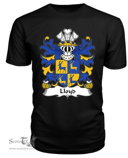 ScotsTee Lloyd (of Foxhal, Henllan, Denbighshire) Coat Of Arms Family Crest Welsh Armorial T Shirt