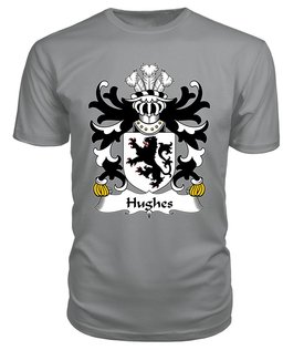 ScotsTee Hughes (of Gwerclas, Merionethshire) Coat Of Arms Family Crest Welsh Armorial T Shirt