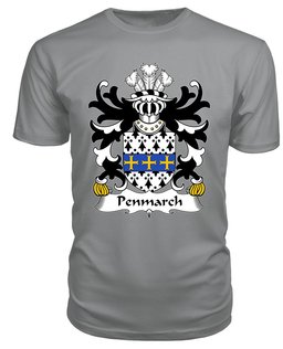 ScotsTee Penmarch (of Penmark Castle, South Glamorgan) Coat Of Arms Family Crest Welsh Armorial T Shirt