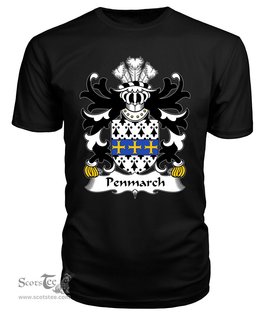 ScotsTee Penmarch (of Penmark Castle, South Glamorgan) Coat Of Arms Family Crest Welsh Armorial T Shirt
