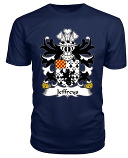 ScotsTee Jeffreys (of Abercynrig, Breconshire) Coat Of Arms Family Crest Welsh Armorial T Shirt