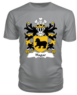 ScotsTee Hagar (Sir David, lord of the Hygar) Coat Of Arms Family Crest Welsh Armorial T Shirt