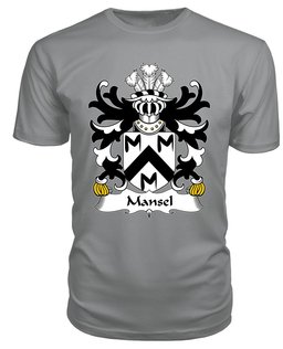 ScotsTee Mansel (of Oxwich and Penrice, Gower) Coat Of Arms Family Crest Welsh Armorial T Shirt