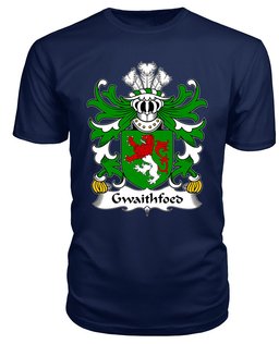 ScotsTee Gwaithfoed (of Powys) Coat Of Arms Family Crest Welsh Armorial T Shirt
