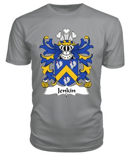 ScotsTee Jenkin (AP DAFYDD or JENKIN FYCHAN) Coat Of Arms Family Crest Welsh Armorial T Shirt
