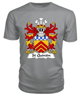 ScotsTee St Quintin (of Tal-y-fan, Glamorgan) Coat Of Arms Family Crest Welsh Armorial T Shirt