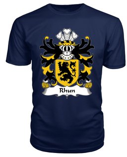 ScotsTee Rhun (AP GRONWY) Coat Of Arms Family Crest Welsh Armorial T Shirt