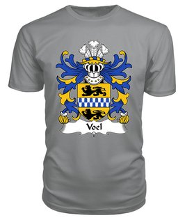 ScotsTee Voel (of Haverfordwest, Pembrokeshire) Coat Of Arms Family Crest Welsh Armorial T Shirt