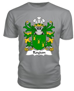 ScotsTee Roydon (of Is-Coed, Denbighshire) Coat Of Arms Family Crest Welsh Armorial T Shirt