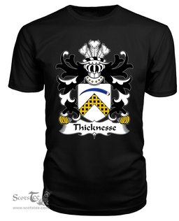 ScotsTee Thicknesse (of Beaumaris, Anglesey) Coat Of Arms Family Crest Welsh Armorial T Shirt