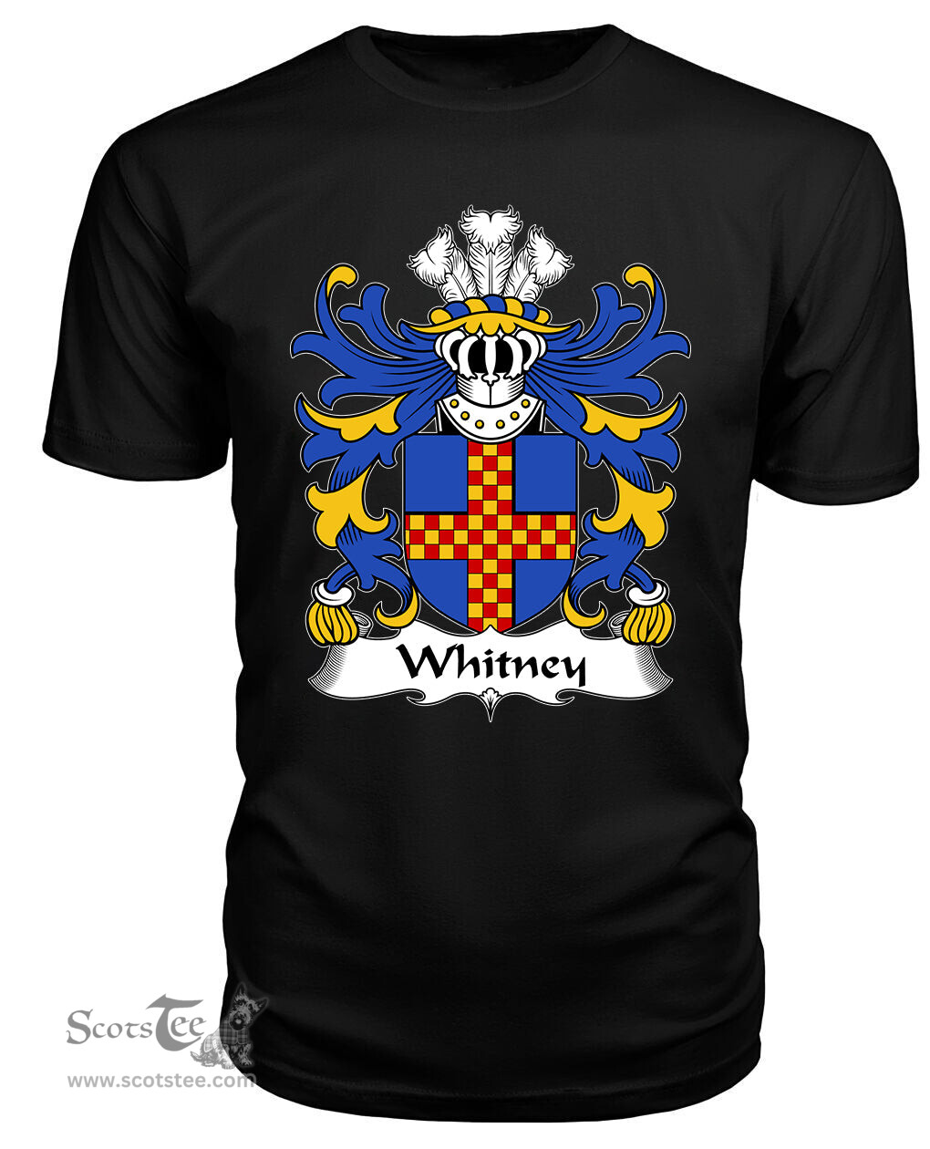 ScotsTee Whitney (of Herefordshire) Coat Of Arms Family Crest Welsh Armorial T Shirt
