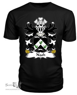 ScotsTee Nash (of Nash, Pembrokeshire) Coat Of Arms Family Crest Welsh Armorial T Shirt