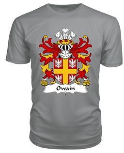 ScotsTee Owain (AP GRUFFUDD, or Owen) Coat Of Arms Family Crest Welsh Armorial T Shirt