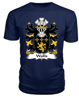 ScotsTee Wallis (or Welsh, of Llan-wern, Monmouthshire) Coat Of Arms Family Crest Welsh Armorial T Shirt