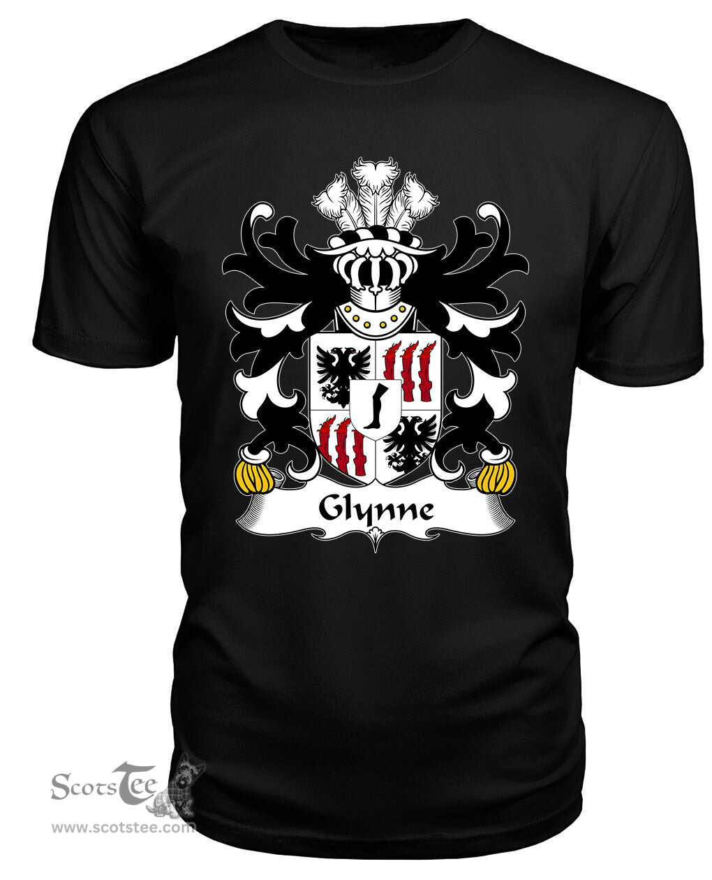 ScotsTee Glynne (of Glynllifon, Caernarfonshire) Coat Of Arms Family Crest Welsh Armorial T Shirt
