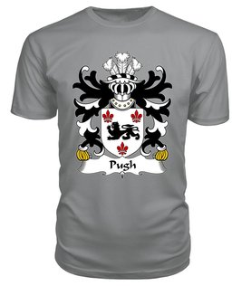 ScotsTee Pugh (of Mathafarn, Llanwrin, Montgomeryshire) Coat Of Arms Family Crest Welsh Armorial T Shirt