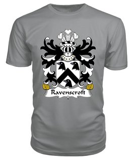 ScotsTee Ravenscroft (of Bretton, Hawarden, Flint) Coat Of Arms Family Crest Welsh Armorial T Shirt