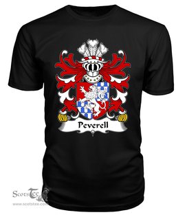 ScotsTee Peverell (of Pembrokeshire) Coat Of Arms Family Crest Welsh Armorial T Shirt