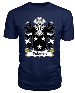 ScotsTee Puleston (of Emral, Worthenbury, Denbighshire) Coat Of Arms Family Crest Welsh Armorial T Shirt