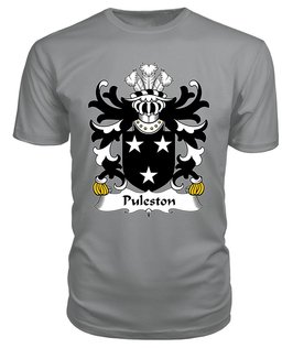 ScotsTee Puleston (of Emral, Worthenbury, Denbighshire) Coat Of Arms Family Crest Welsh Armorial T Shirt