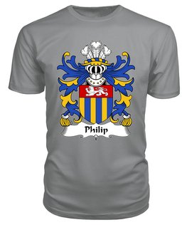 ScotsTee Philip (Sir, AP RHYS, Breconshire) Coat Of Arms Family Crest Welsh Armorial T Shirt