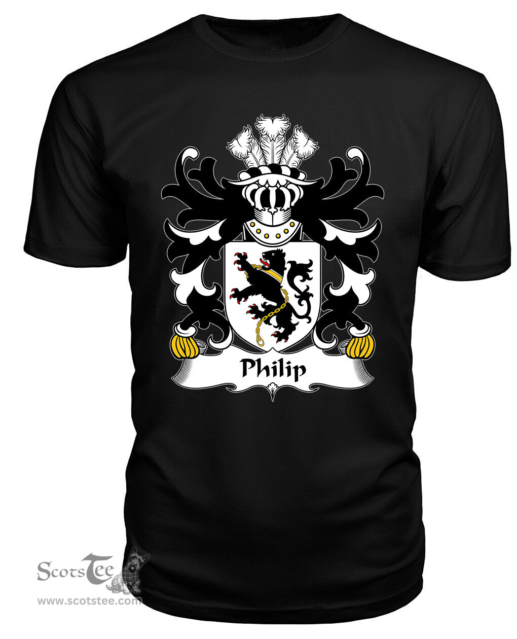 ScotsTee Philip (AP MADOG AB IEUAN) Coat Of Arms Family Crest Welsh Armorial T Shirt