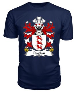 ScotsTee Raglan (of Carn-lwyd, Llancarfan, Glamorgan) Coat Of Arms Family Crest Welsh Armorial T Shirt