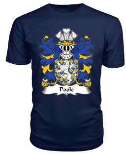 ScotsTee Poole (of Hawarden, Flint) Coat Of Arms Family Crest Welsh Armorial T Shirt