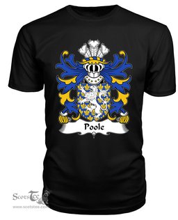 ScotsTee Poole (of Hawarden, Flint) Coat Of Arms Family Crest Welsh Armorial T Shirt