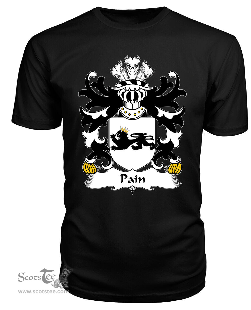 ScotsTee Pain (AP RANDOLFF) Coat Of Arms Family Crest Welsh Armorial T Shirt