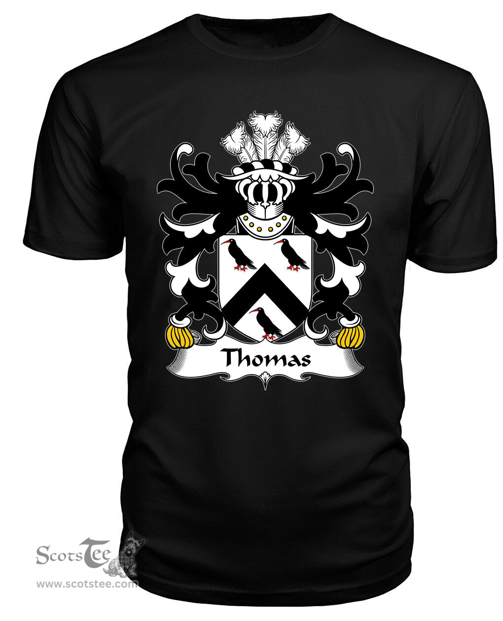 ScotsTee Thomas (AP GRUFFUDD AP NICOLAS) Coat Of Arms Family Crest Welsh Armorial T Shirt