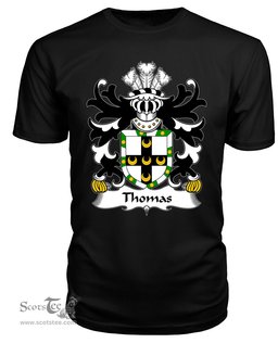 ScotsTee Thomas (of Caernarfonshire) Coat Of Arms Family Crest Welsh Armorial T Shirt