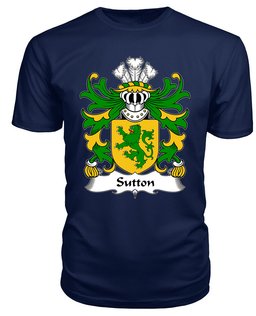 ScotsTee Sutton (of Haverfordwest, Pembrokeshire) Coat Of Arms Family Crest Welsh Armorial T Shirt