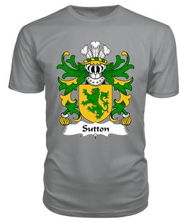 ScotsTee Sutton (of Haverfordwest, Pembrokeshire) Coat Of Arms Family Crest Welsh Armorial T Shirt