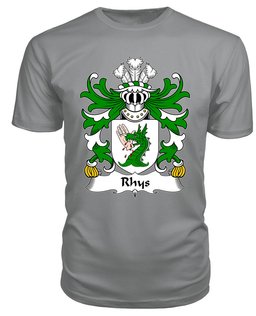 ScotsTee Rhys (GOCH OF YSTRAD YW) Coat Of Arms Family Crest Welsh Armorial T Shirt