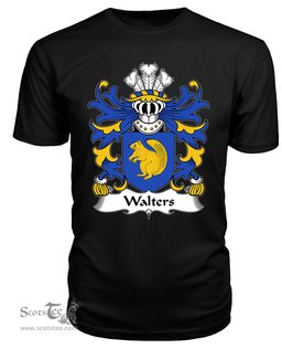 ScotsTee Walters (of Piercefield, St Arvans, Monmouthshire) Coat Of Arms Family Crest Welsh Armorial T Shirt