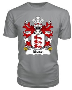 ScotsTee Rhodri (MAWR AP MERFYN FRYCH) Coat Of Arms Family Crest Welsh Armorial T Shirt