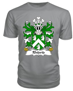 ScotsTee Rhidrid (FLAIDD-of Penllyn, Merionethshire) Coat Of Arms Family Crest Welsh Armorial T Shirt