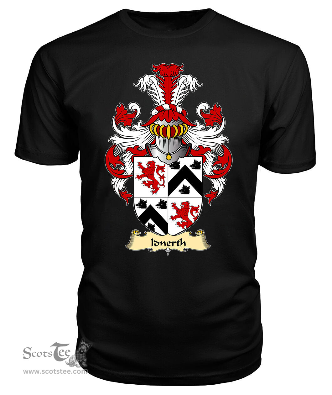 Idnerth (GOCH, Ap Cadwagn ) Coat Of Arms Family Crest Wales V23 T Shirt ScotsTee Shop